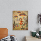 Vintage Alien Abduction Wall Art  Ufo Cryptid Nature Poster  Cute Sci-fi Decor