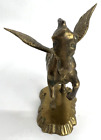  Vtg Solid Brass Pegasus Figurine Winged Flying Horse Mythical Fantasy Animal 