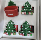 Imports Jp Llc Christmas Tree  set Of 8  Napkin Rings P-022
