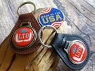 New Rare Vintage 1970s Ford Ltd Truck Car Leather Key Chain Ring Fob Nos