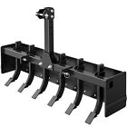 Heavy Duty Box Blade Attachment For Tractor W  6 Scarifier Shanks - 55  Width