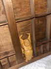 Beautiful Hand Carved Wooden Buddah Hands Raised 4 In Figurine