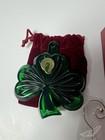 Waterford Crystal 2015 Green Shamrock Clover Ornament 4    St  Patrick   s Day New
