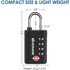 4 Pack Tsa Approved Travel Luggage Locks 4-digit  Open Alert Suitcase Combinatio