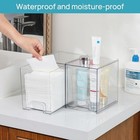  4 Pack Clear Stackable Storage Drawers 7 6  H Plastic Organizers Bins For 