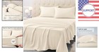 Elegant Hotel-quality King Size Sheet Set - Hypoallergenic Microfiber  Cream