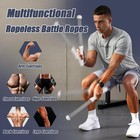 Weighted Ropeless Battle Ropes  Portable Cordless Ropes For Home Gray