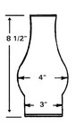 Bp Lamp 3  X 8 1 2  Clear Glass Oil Lamp Chimney   57932