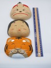 Set Of Three Vintage Japanese Paper Mache Decorative Masks