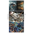 Redesign Prima Royal Blues A3 Decoupage Paper Furniture 11 7 x16 5  Exclusive
