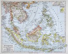 1900 Meyers Map East Indies Malaysia Philippines Singapore Thailand Vietnam 