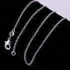 Wholesale 10pcs 925 Sterling Solid Silver Plated 1mm  o  Chain Necklace 18  