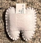 Handmade Tooth Fairy Pillow Adorable White Felt Tooth With Pocket On Back