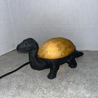 Vintage Dinosaur Lamp Amber Glass Shell Night Light Works 11    Long Mcm Style-755
