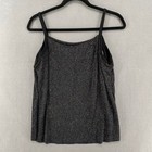 Perfoma Dancewear Poly Slinky Sparkly Cami Tank Top Shelf Bra Womens La Black