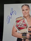 Ronda Rousey Wwe Signed Championship Belt 8x10 Photo Jsa Cert 
