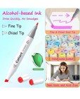Caliart Markers  100 Colors Dual Tip Art Markers Sketch Pens Permanent Alcohol B