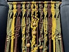 Vintage Handmade Macrame Wall Hanging 18    X 78    Hippie Boho Chic Brown 1970s