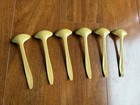 Vintage Tupperware Condiment Spoons  Harvest Gold  Set Of 6   872 Plastic Small
