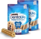 2 Resealable Pouches Of Large Dog Dental Chews - Chicken Flavor For Fresh Breath