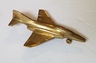 Rare Vintage Mcdonnell Douglas F-4 Phantom Solid Brass Paperweight 