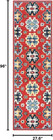Heritage Collection Runner Rug - 2 3  X 8   Red   Blue  Handmade Traditional Ori