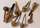 Lot Of 9 Vintage Smoking Corn Cobb Pipes