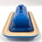 Le Creuset Marseille Blue Enamel Coated Ceramic Butter Dish W lid