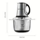 3l Electric Food Chopper Grinder spztjk Food Processor  With 2 Bowls   2 Blades