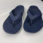 Crocs Iconic Comfort Women   s 8 Flip Flops Navy Blue Slip On Thong Casual Shoes