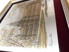 Baylor University Burleson Hall Etching Reed   Barton 24k Gold Vermeil 13x15