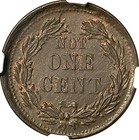 1863 Civil War Token - Not One Cent Ngc Ms65