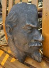 Vintage Soviet Union Russia Vladimir Lenin Iron Heavy Metal Plaque Bust 9    Ussr