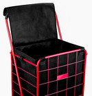 Folding Grocery Basket Cart Shopping Wheel Large Utility Laundry18 x15 x24  bag 