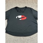 Nike Dri-fit Crop Top Womens Medium Black Excellent High Low Graphic Tee