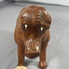 Leather Wrapped Hippopotamus Vintage Hippo Statue Figure Home Decor Unique