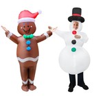 2 Packs Funny Christmas Inflatable Costume Cosplay Air Blow-up Outfit For Adu   