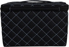 Collapsible Sewing Kit Organizer Box Black Blue Quilted Supplies Storage Basket