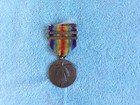 Original Wwi U s  Victory Medal With 2 Campaign Bars