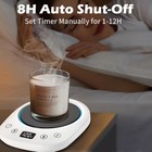 Coffee Mug Warmer 7 Temp Settings 1-12h Timer   Fast Heating Auto Shut Off    