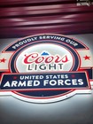Coors Light Beer Mountains Rockies  Fish Boat Led Bar Sign New Troops Veterans