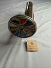 Vintage Chesnik-koch Brass Kaleidoscope Stained Glass Wheel W  Wood Stand