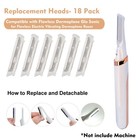 18 Pack Replacement Head For Finishing Touch Flawless Dermaplane Glo Sonic Fa   