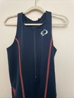 Womens Pearl Izumi Dark Blue Zipper Tri Cycling Suit Shorts - Size Small