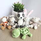Cute Cartoon Animal Plush Keychain 15cm Turtle Elephant Tiger Lion Hippo Raccoon