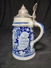 1 2 Liter Pewter Lidded Stoneware Beer Stein