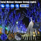 Solar Lights Meteor Shower Rain Tree String Light Christmas Tree Outdoor Decor