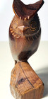 Vintage Hand-carved Ironwood Horned Owl Figurine Wooden Mid-century 5 3 8 