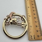 Lg Vintage 1940s Art Deco Kreisler Yellow   Rose Gold Filled Leaf Brooch Signed