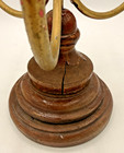 Vintage Metal   Wooden Candelabra For 7 Candles 16 5    Brutalist Style Needs Work